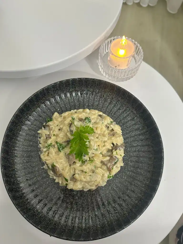 Kremalı ve Mantarlı Arpa Şehriye Risotto